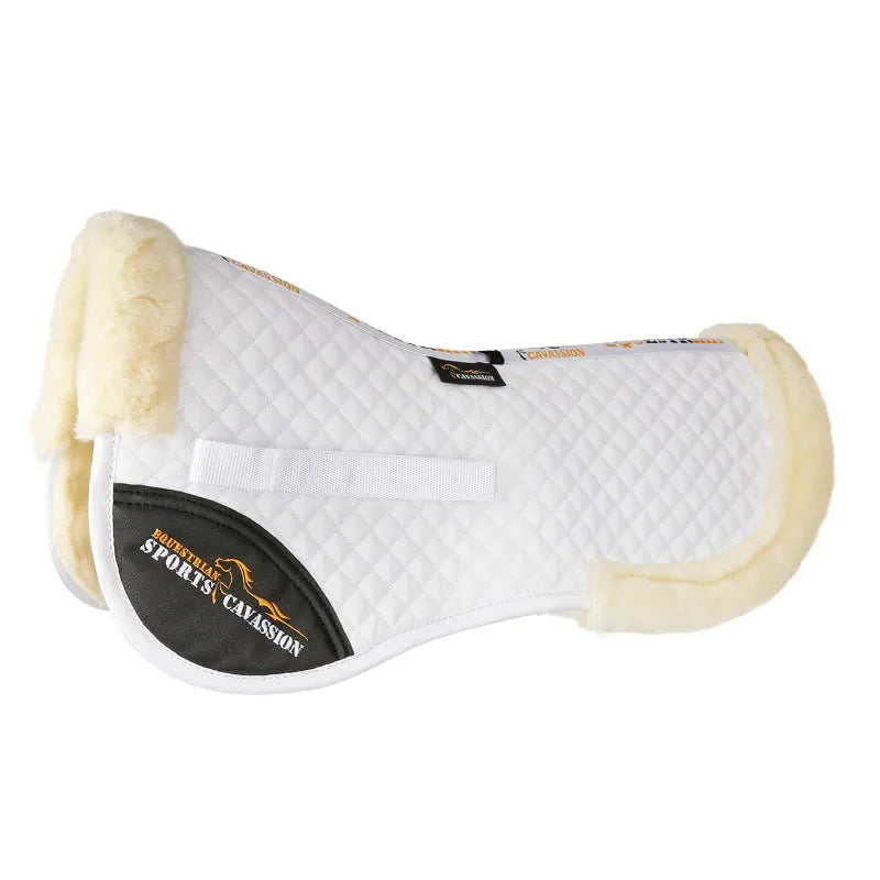 Wool riding saddle pad for equestrian and cycling waist protection in four colour options