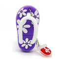 Cartoon beach shoe silicone USB flash drive in Pink with USB connector visible at the bottom