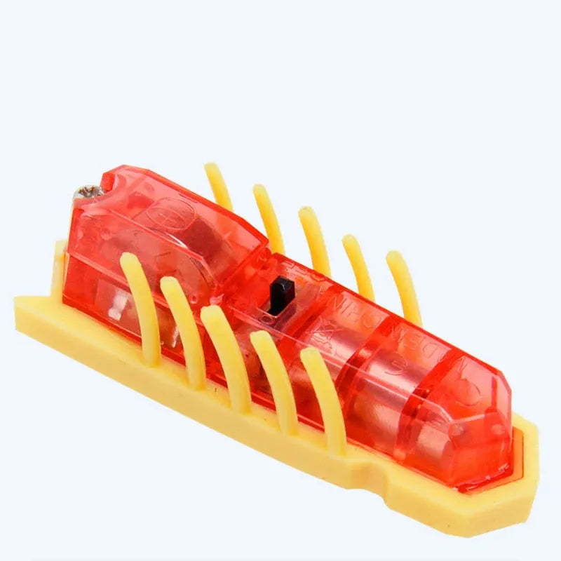 Mini electric bug cat toy with self-righting action showing 4.5cm pvc construction