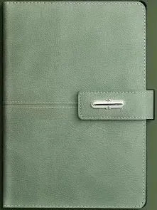 A5 notebook with PU leather cover in multiple colour options including red, green, blue and black