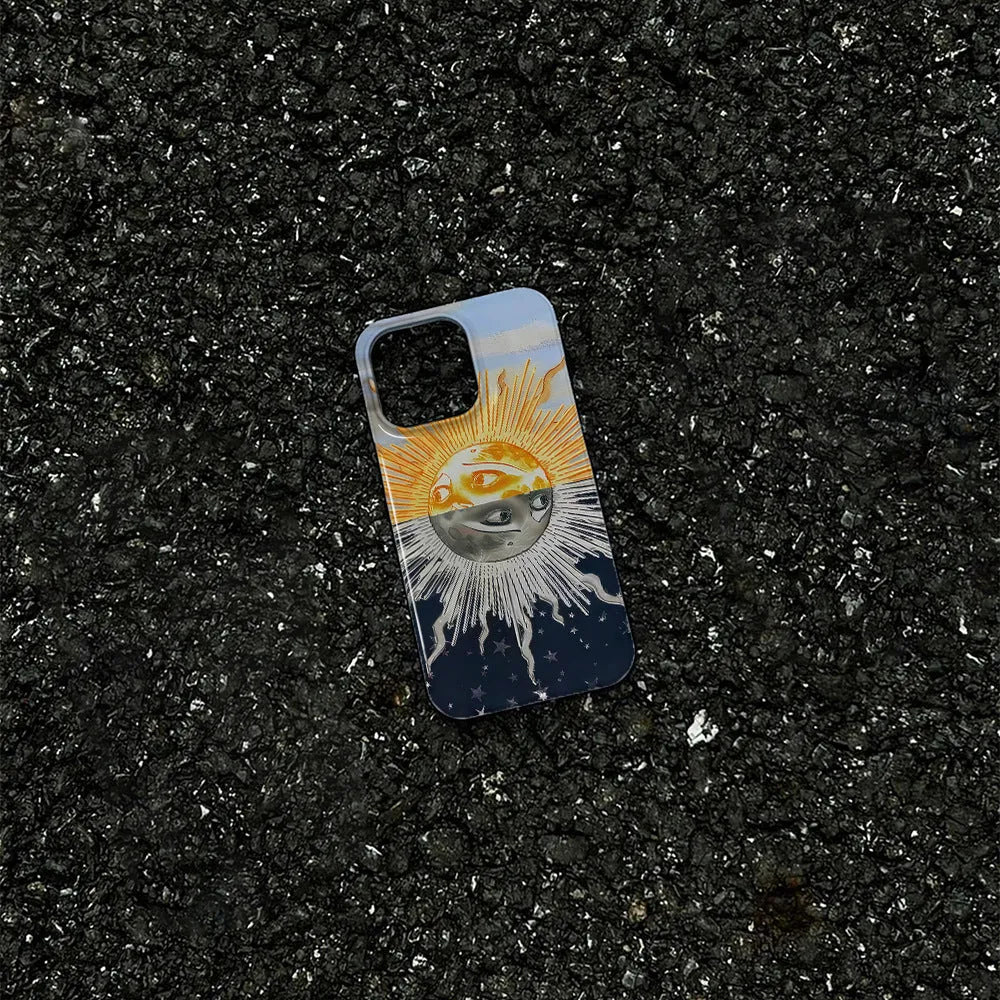 Day And Night Sun Feilin magnetic two-in-one phone case for iPhone with card holder slot, available in glossy and frosted finishes