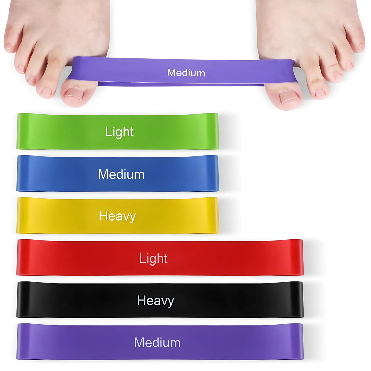 5-piece latex thumb stretch brace set, each band 16 x 2 cm, adult hand-muscle developer for fitness and music practice