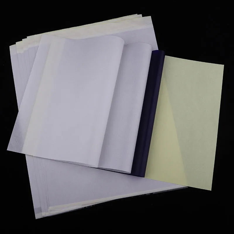 A4 tattoo transfer paper pack for creating stencils with transfer paste gel.