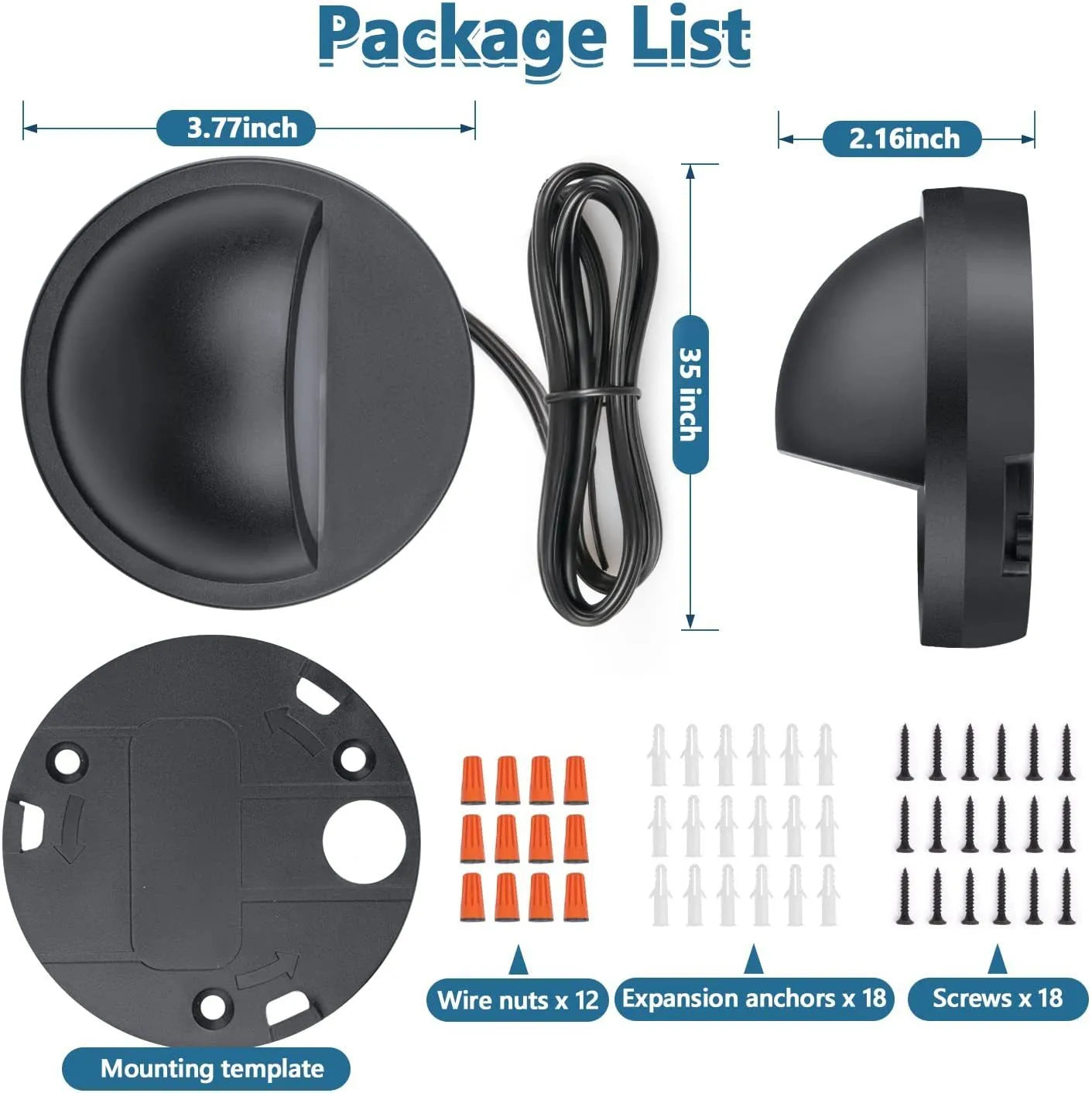 Platinum-coloured low voltage outdoor step light with IP67 rating for garden pathways.