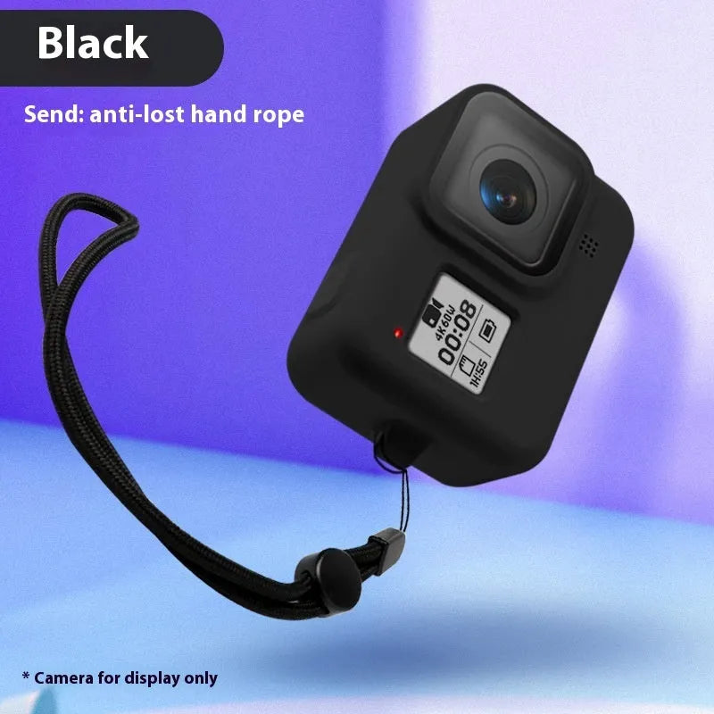 GoPro Hero8 Black silicone protective sleeve and carrying strap accessories in multiple colours
