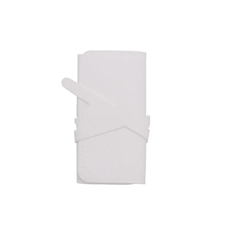 12x12cm leather and microfiber jewellery pouch in beige, brown, gray, pink or white for earrings, rings and watches
