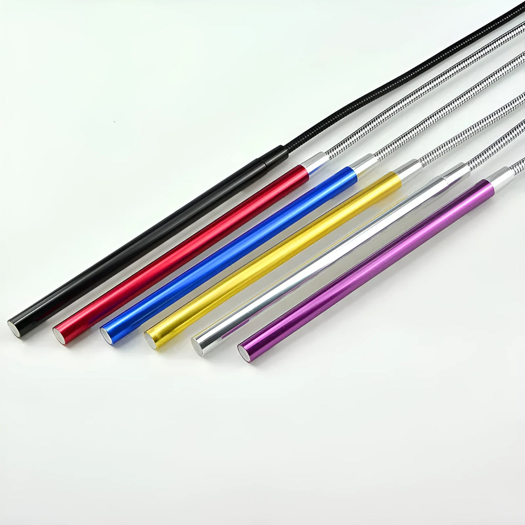 USB LED night light with aluminium alloy spiral lamp shade in multiple colour options
