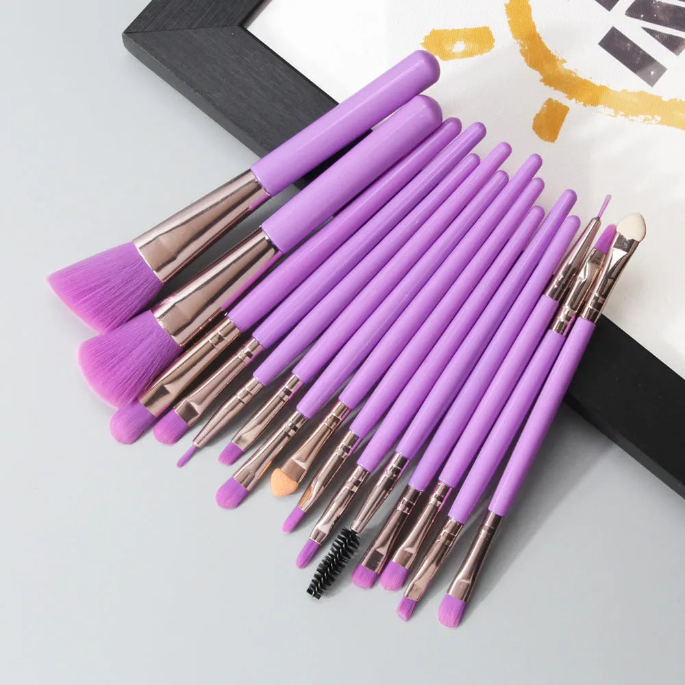 MAANGE 18-piece makeup brush set with fan-shaped contouring brushes