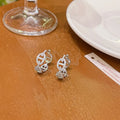 Women's electroplated casual earrings with thick gold plating in silver, gold and rose gold colour options