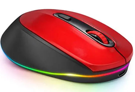 24g lightweight wireless ergonomic mouse with USB charging cable in multiple colour options