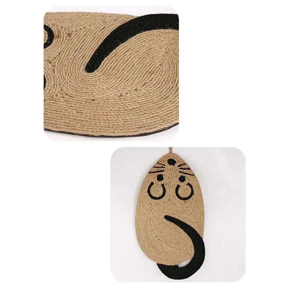 Cat scratching pad in panda colour, 54cm sisal and EVA mat with locked edge and skid-proof bottom