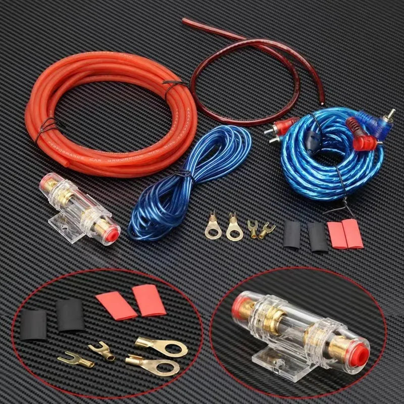 RCA audio cable 10GA MD-8 for car stereo subwoofer amplifier modification with flame-retardant insulation