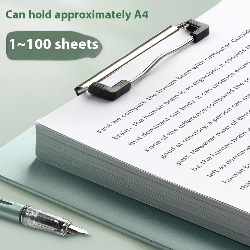 A4 plywood writing pad with extra thick board in black, blue, green, pink or white for office and study use