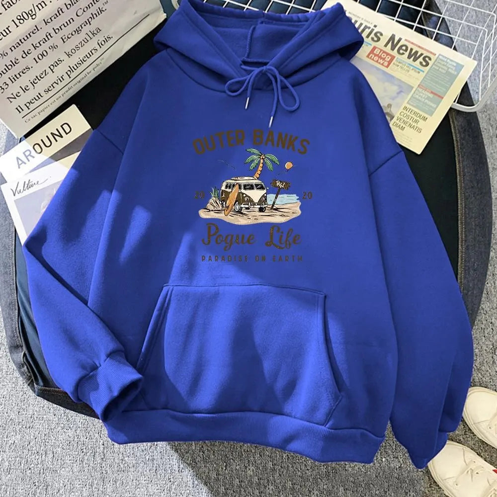 Bund Exploration hooded hoodie pullover with letter pattern for men and women, polyester fabric, long sleeves, available in multiple colours and sizes