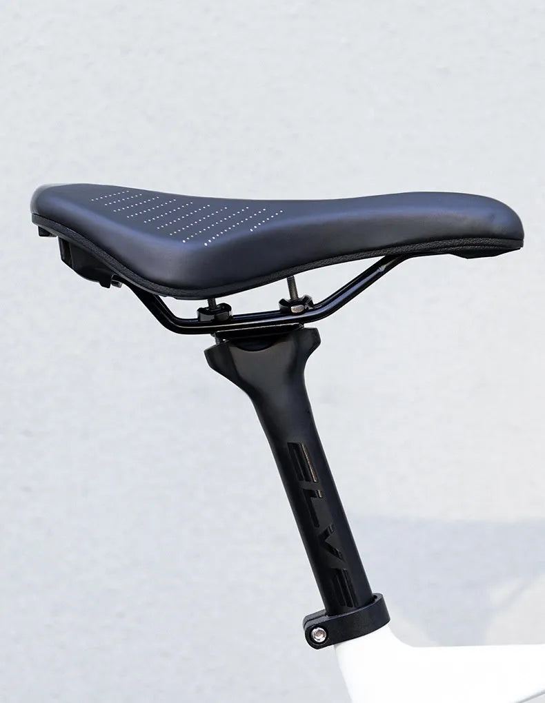 Medium black and pink mountain bike seat cushion with PU foam padding