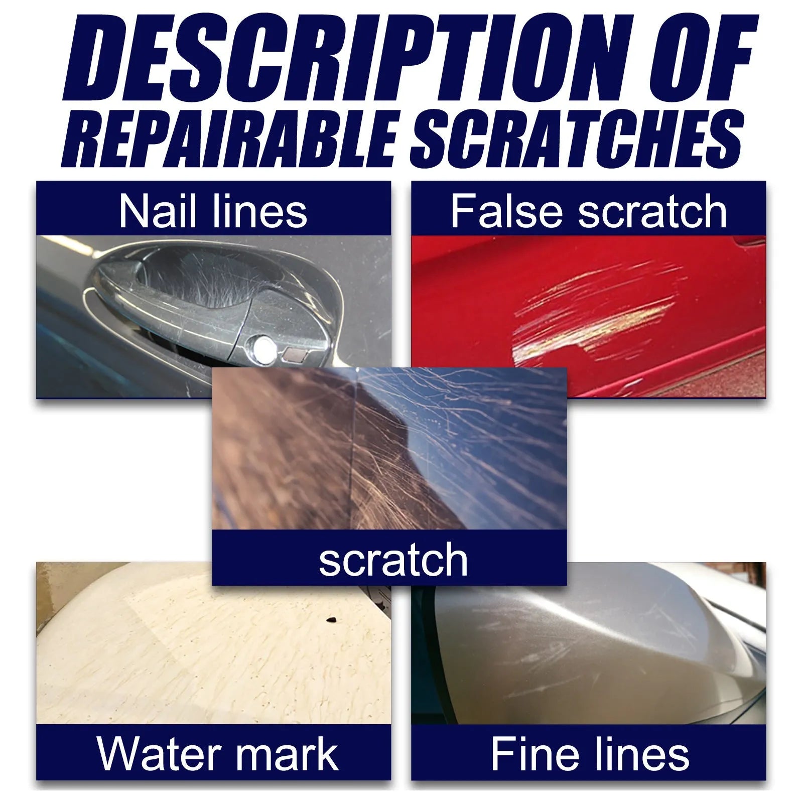 Car scratch repair spray canister for paint surface scratch removal and renovation.