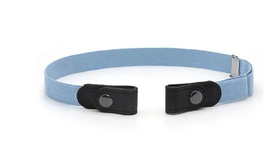 Imitation leather belt with square alloy buckle and car suture stitching on neutral background