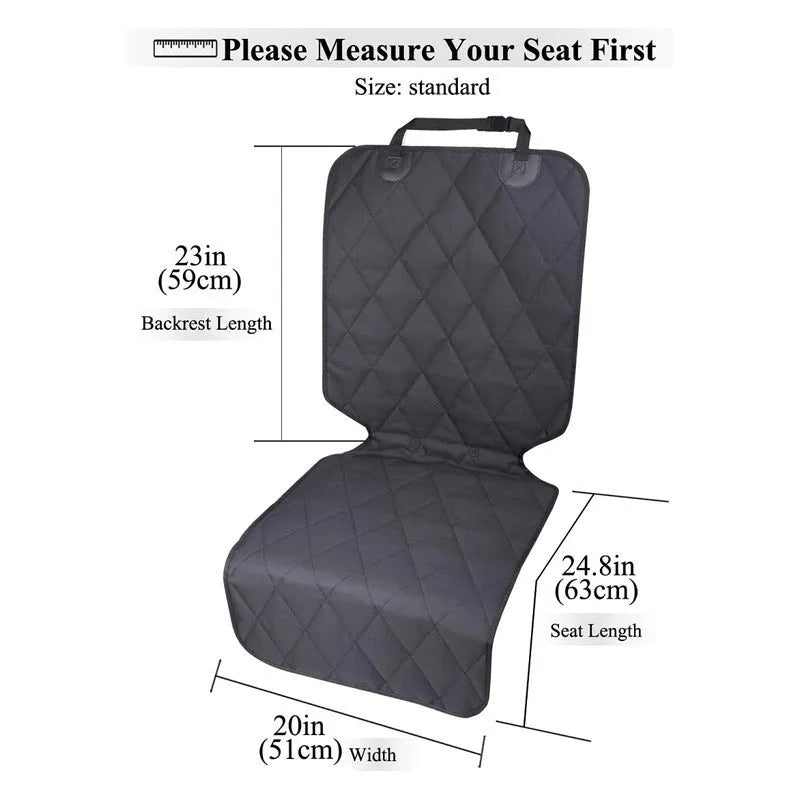 Waterproof Oxford mat for car seat protector, 25x25x4cm, black, with cotton inside