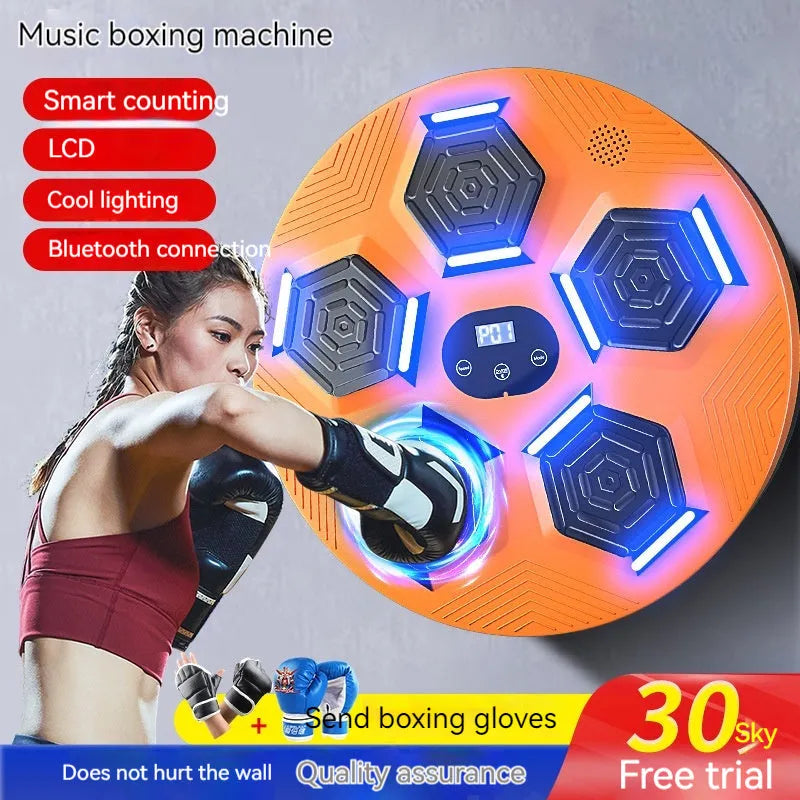 Intelligent music sports boxing machine children boxing trainer wall-mounted target set in multiple colour options