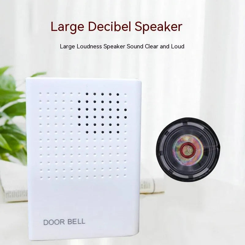 White wired battery-mounted dingdong doorbell with compact 87mm size