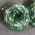 Hand-woven soft yarn 6 strands polyester 100g 40-50 metres in colours like Grass Green and Moss Green