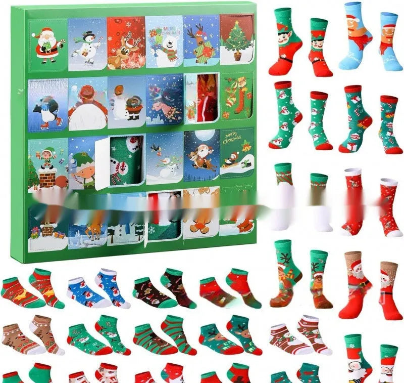 Christmas socks blind box containing one random mini resin and plastic stocking decoration