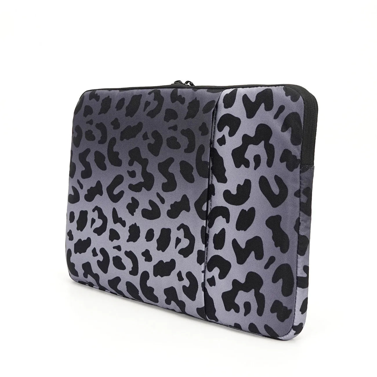 Leopard print polyester laptop sleeve for 13-inch to 16-inch computers