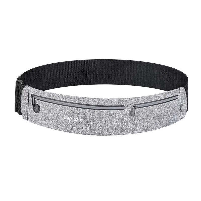 Unisex waterproof 8-inch waist bag in classic black, heather gray or camouflage crocodile for outdoor sports