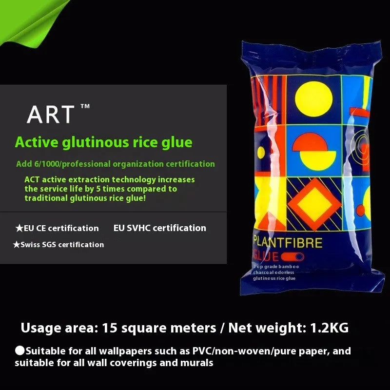 Three rolls of glutinous rice wallpaper glue with clean smell formula for formaldehyde-free wall sticking