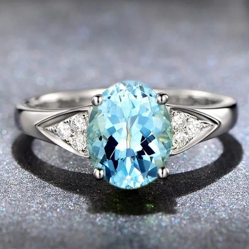 Women's zircon ring with natural stone inlay showing heart pattern in red colour