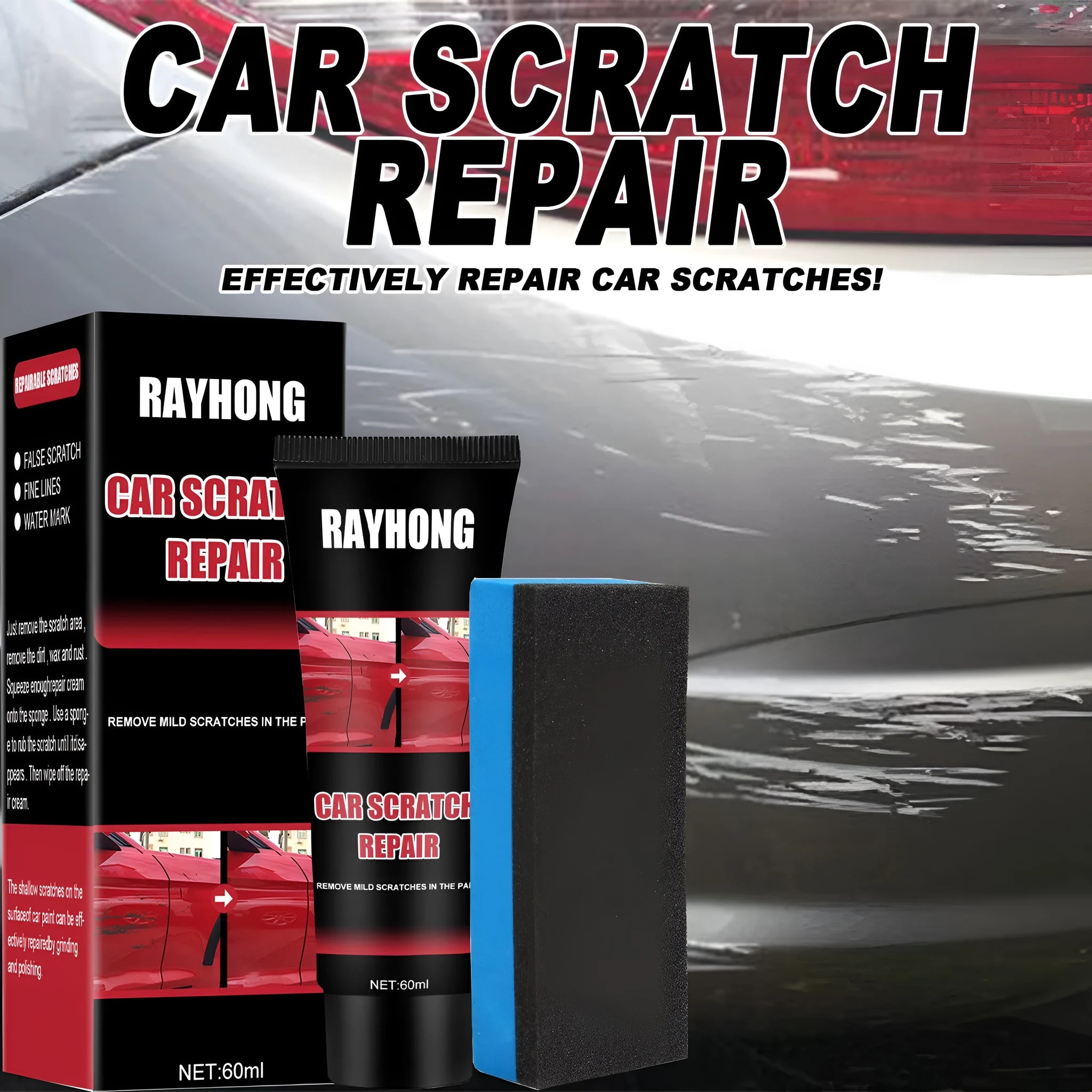 60ml car scratch repair wax kit for automotive paint maintenance and polishing