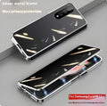 Magnetic suction fully wrapped glass phone case for Samsung Z Fold 2, 3, and 4, in HD silver colour