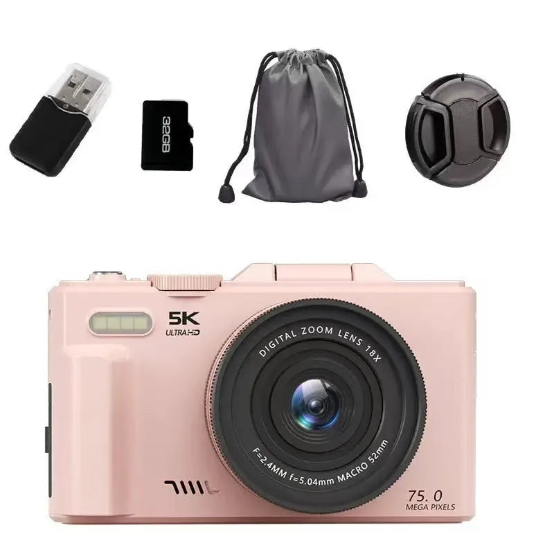 CCD camera HD digital camera with WiFi transmission in black, compact and portable