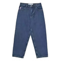 Men's retro printed straight-leg denim trousers in dark blue, black, and light blue colours
