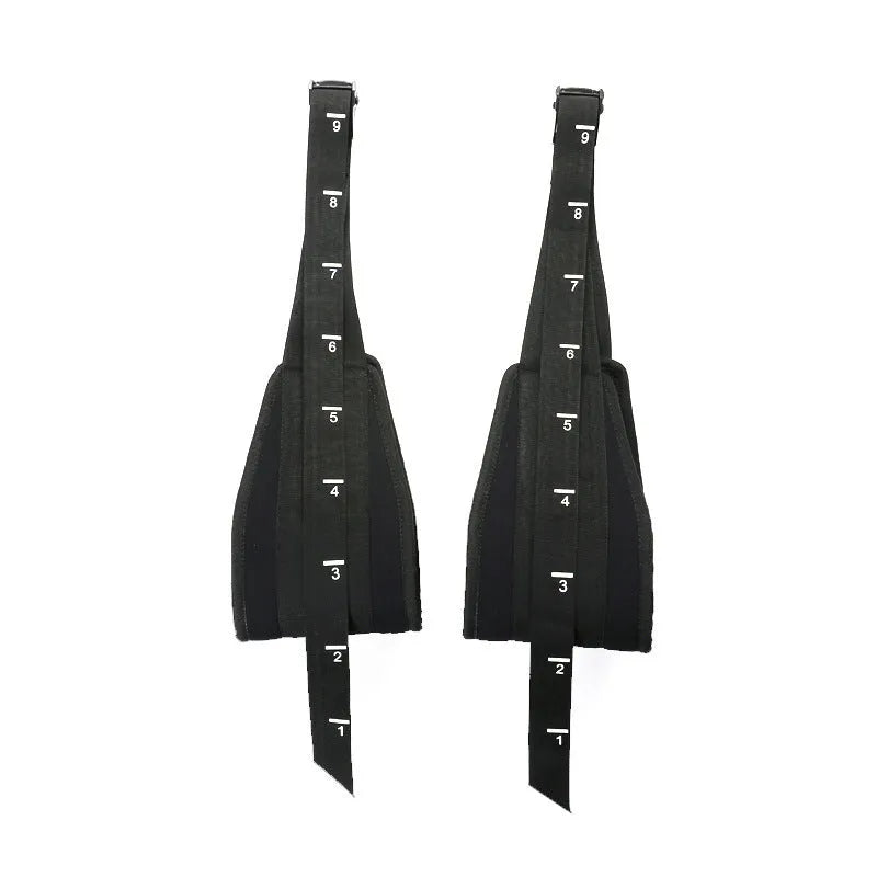 Black elastic cantilever training band pair for horizontal bar abdominal and pull-up exercises