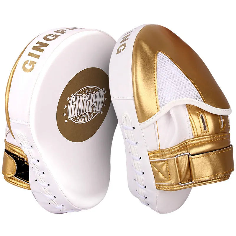 Vertical gold and green PU leather portable boxing sanda baffle target