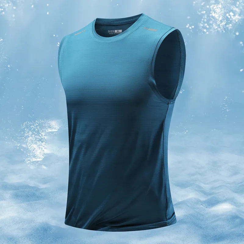 Men's loose fit bamboo fibre waistcoat in multiple colours with sleeveless design and straight hem