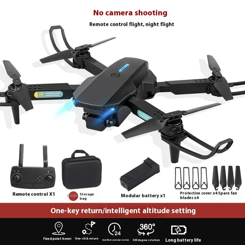 S138 black and carbon fibre folding drone with dual cameras for obstacle avoidance aerial photography