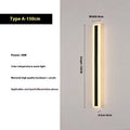 150cm straight LED wall lamp with wrought iron housing and IP65 waterproof rating for outdoor installation