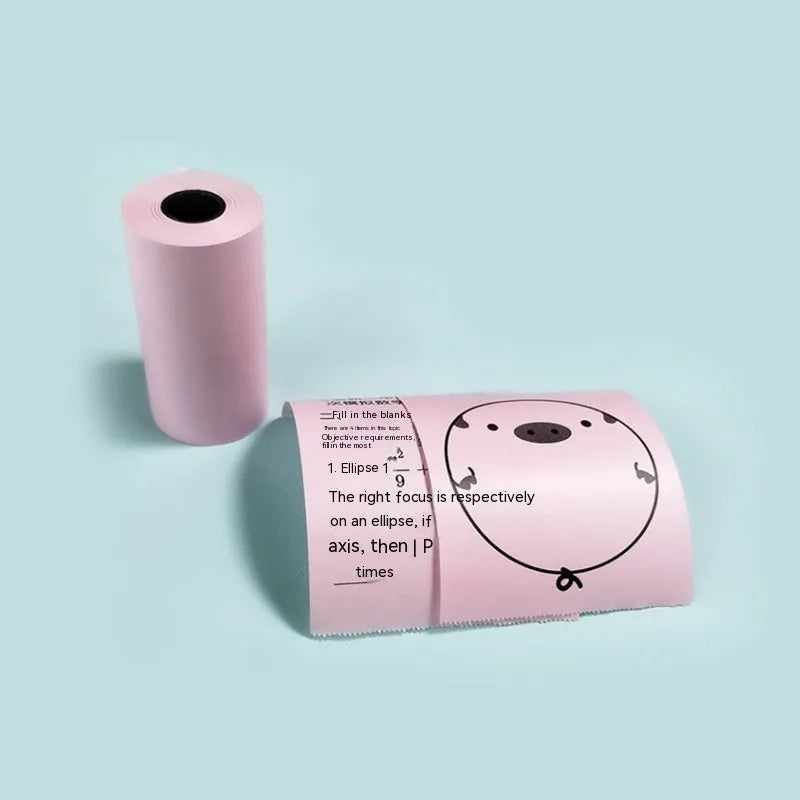 57x30 thermosensitive printing paper rolls for incorrect printers in pink, yellow and blue colours