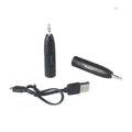 Black car Bluetooth audio receiver adapter with USB charging cable for 3.5mm AUX ports