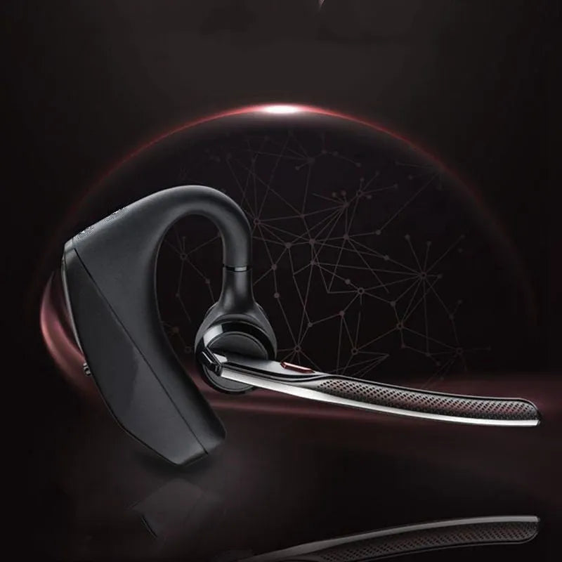 Black stereo Bluetooth sports headphones with a battery display on a plastic headband.