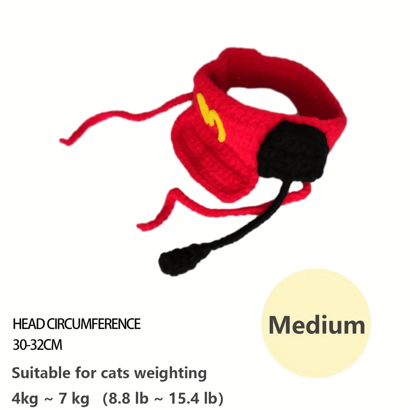 Handmade chef hat and cotton knitted sweater set for small to medium cats and dogs