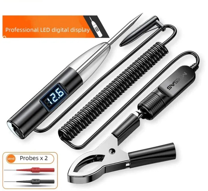 Auto measuring pen with TPU body and spring wire for 12V 24V circuit testing