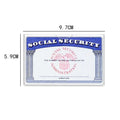Clear PVC waterproof holder for a social security card, sized 9.7 by 5.9 centimetres.