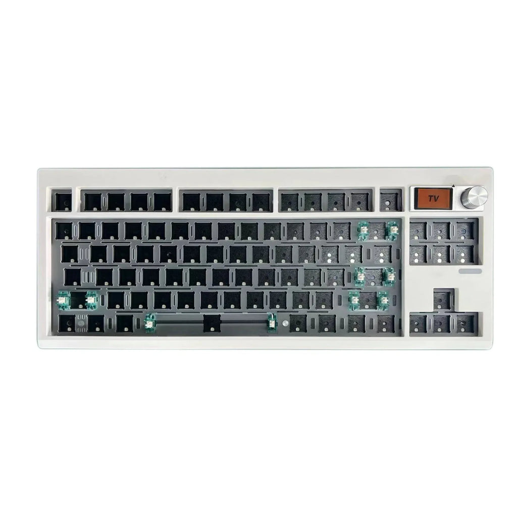 DIY mechanical keyboard kit with knob, hot swap, RGB backlight, ABS body, 43 x 15 x 5cm, USB cable