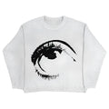 Men's grey organic cotton hip hop style pullover sweater on a white background