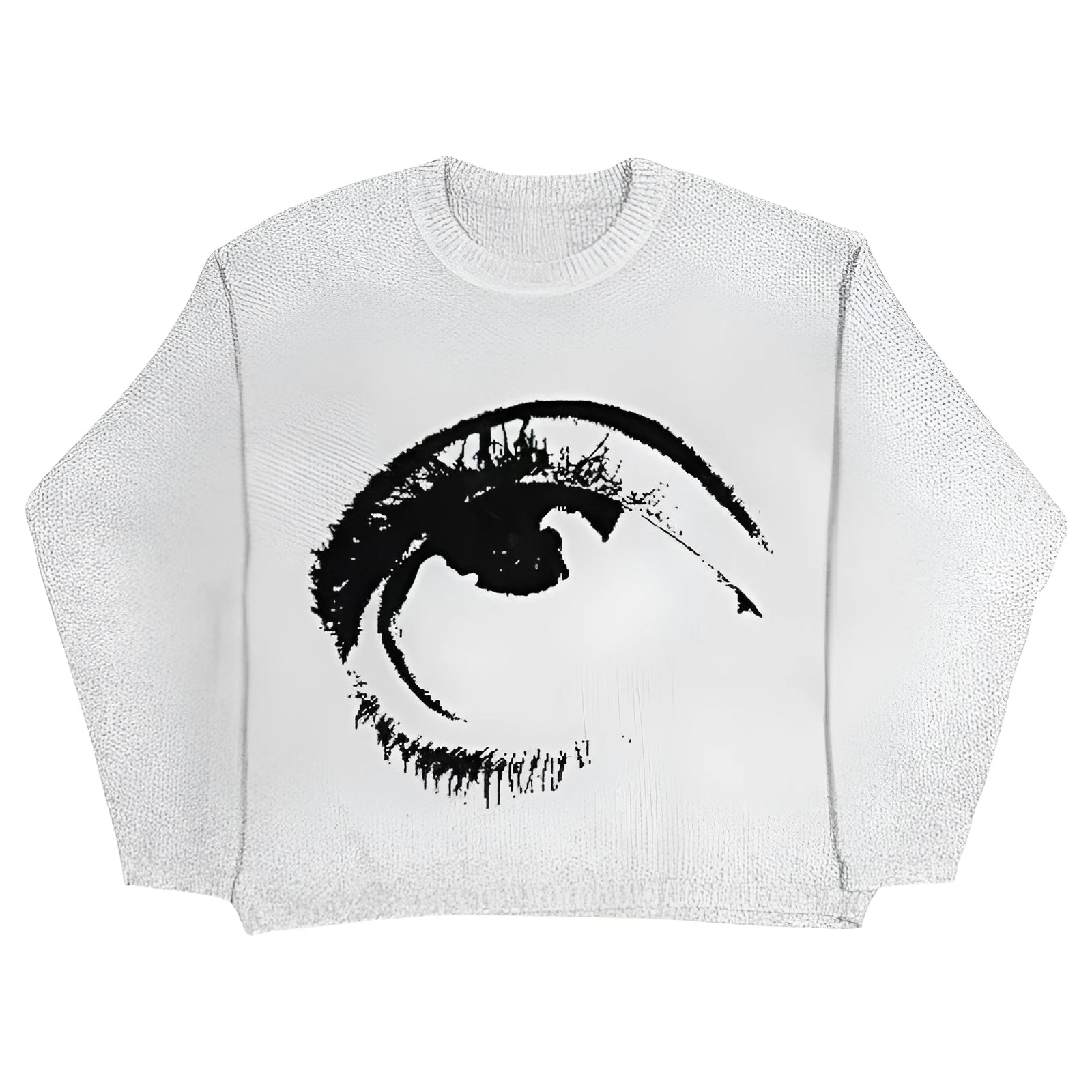 Men's grey organic cotton hip hop style pullover sweater on a white background