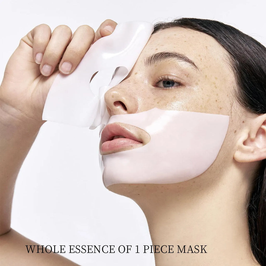 Collagen layered patch mask four-piece pack for facial skincare treatment