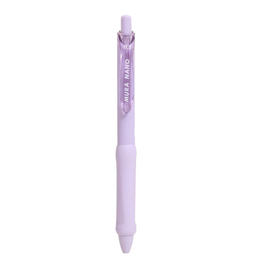 Macaron coloured press gel pen with 0.5mm tip in smoked brown, smoked powder, and smoked white refill options.